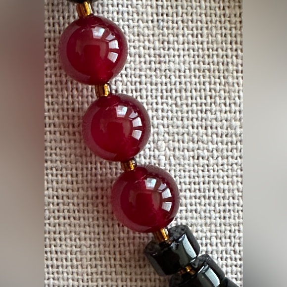 26 inch Jade, Copper and Onyx bead necklace NWOT - Picture 7 of 15